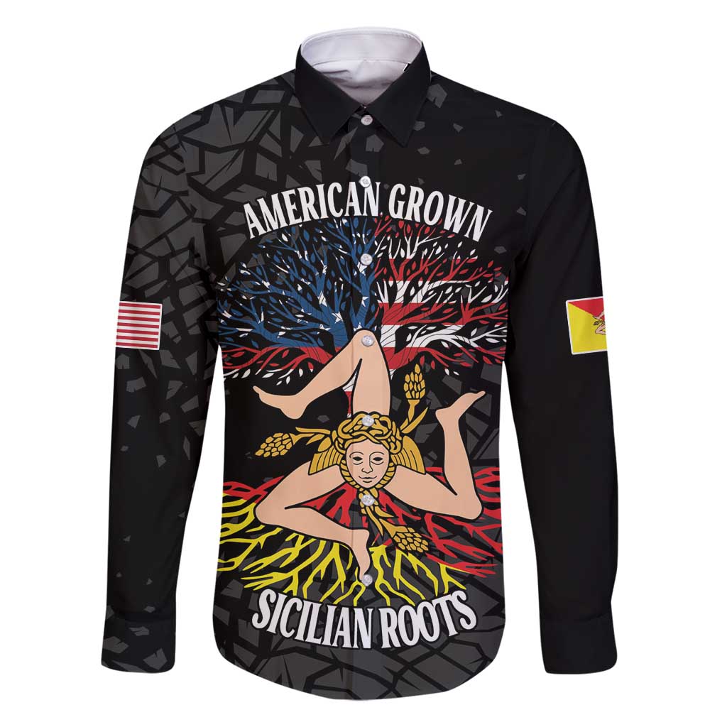 Personalized Sicilian Roots American Heritage Month Family Matching Mermaid Dress and Hawaiian Shirt - Wonder Print Shop