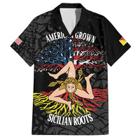 Personalized Sicilian Roots American Heritage Month Family Matching Short Sleeve Bodycon Dress and Hawaiian Shirt - Wonder Print Shop