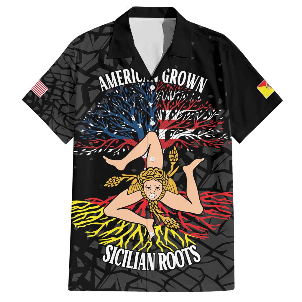 Personalized Sicilian Roots American Heritage Month Hawaiian Shirt - Wonder Print Shop