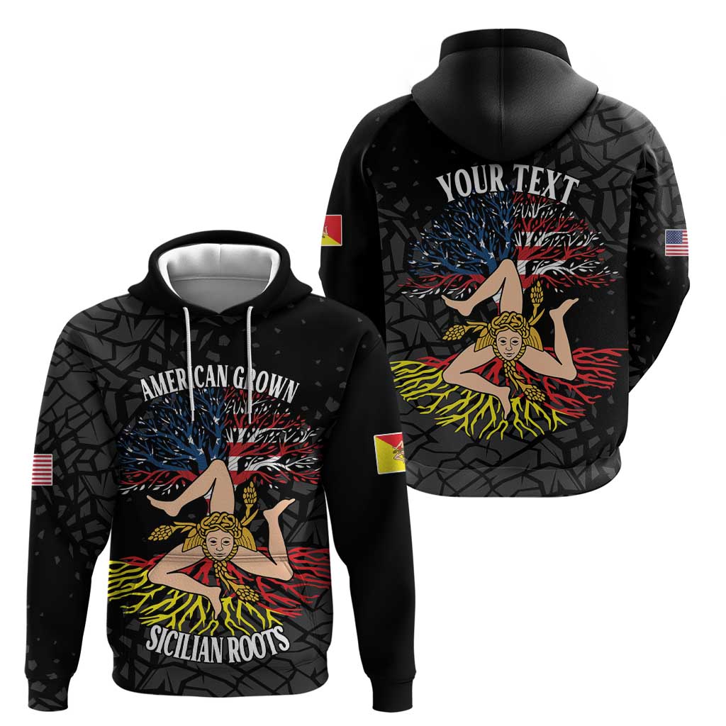 Personalized Sicilian Roots American Heritage Month Hoodie - Wonder Print Shop