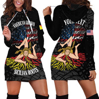 Personalized Sicilian Roots American Heritage Month Hoodie Dress - Wonder Print Shop