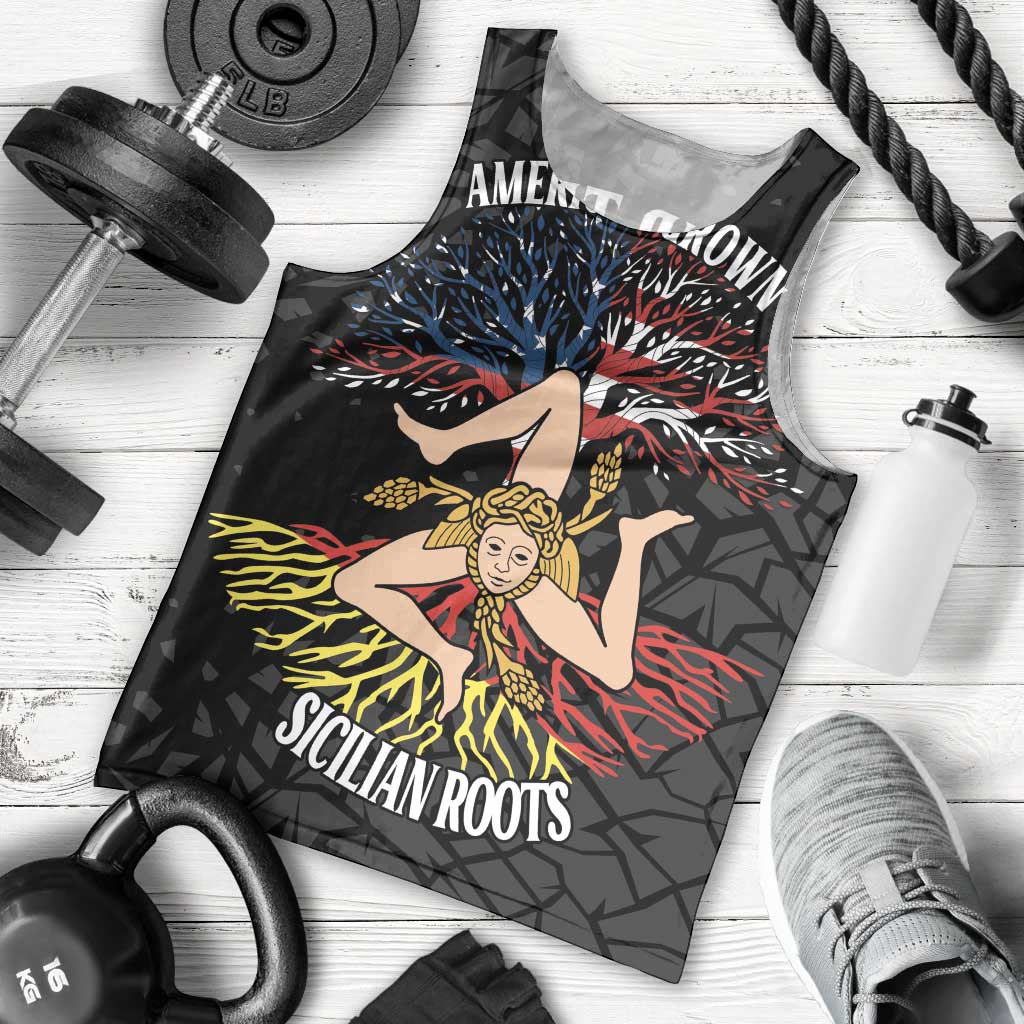 Personalized Sicilian Roots American Heritage Month Men Tank Top - Wonder Print Shop