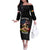 Personalized Sicilian Roots American Heritage Month Off The Shoulder Long Sleeve Dress - Wonder Print Shop