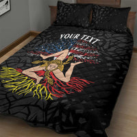 Personalized Sicilian Roots American Heritage Month Quilt Bed Set - Wonder Print Shop