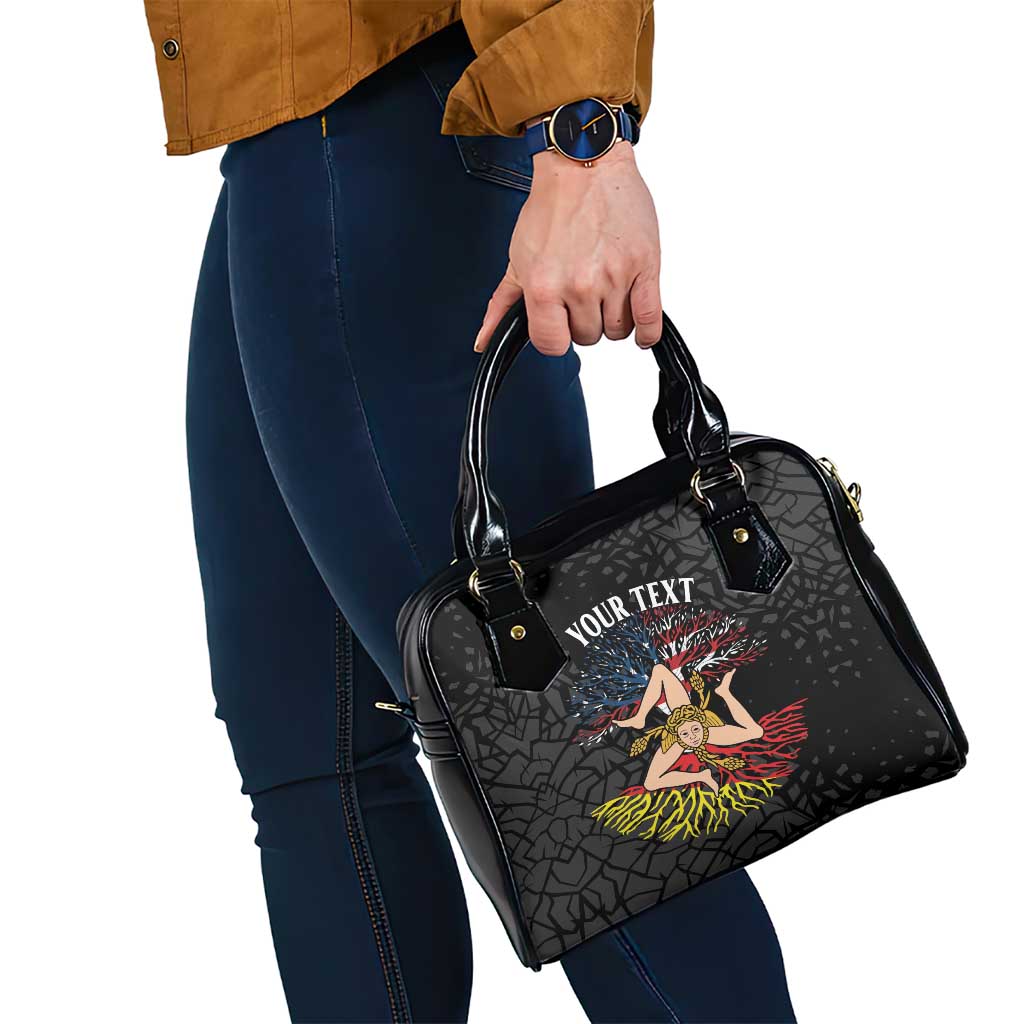 Personalized Sicilian Roots American Heritage Month Shoulder Handbag - Wonder Print Shop