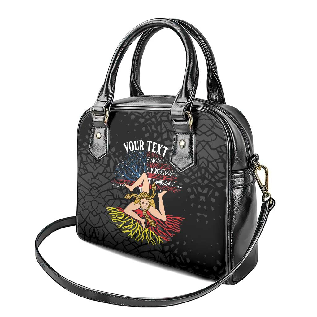 Personalized Sicilian Roots American Heritage Month Shoulder Handbag - Wonder Print Shop