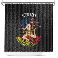 Personalized Sicilian Roots American Heritage Month Shower Curtain - Wonder Print Shop