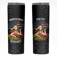 Personalized Sicilian Roots American Heritage Month Skinny Tumbler - Wonder Print Shop
