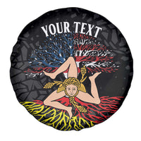 Personalized Sicilian Roots American Heritage Month Spare Tire Cover - Wonder Print Shop