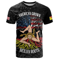 Personalized Sicilian Roots American Heritage Month T Shirt - Wonder Print Shop