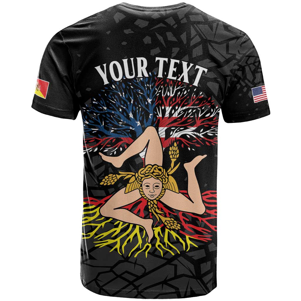 Personalized Sicilian Roots American Heritage Month T Shirt - Wonder Print Shop