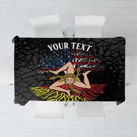 Personalized Sicilian Roots American Heritage Month Tablecloth - Wonder Print Shop