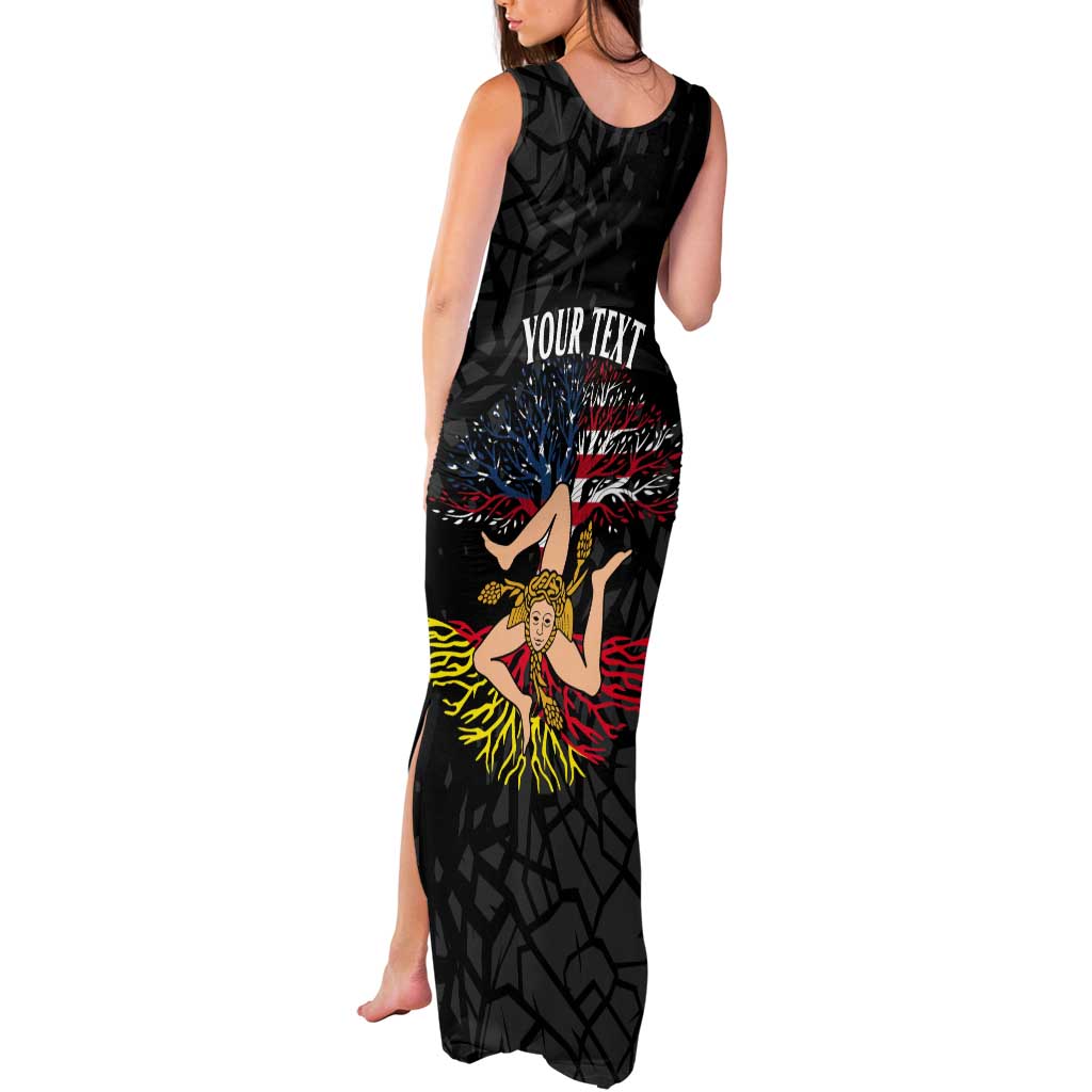 Personalized Sicilian Roots American Heritage Month Tank Maxi Dress - Wonder Print Shop