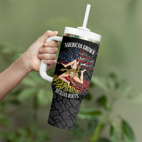 Personalized Sicilian Roots American Heritage Month Tumbler With Handle - Wonder Print Shop
