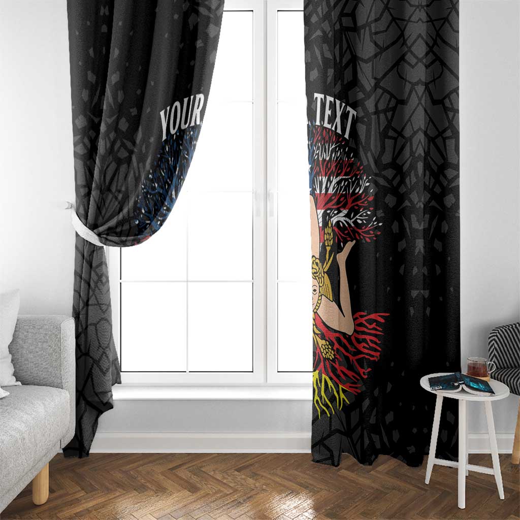 Personalized Sicilian Roots American Heritage Month Window Curtain - Wonder Print Shop