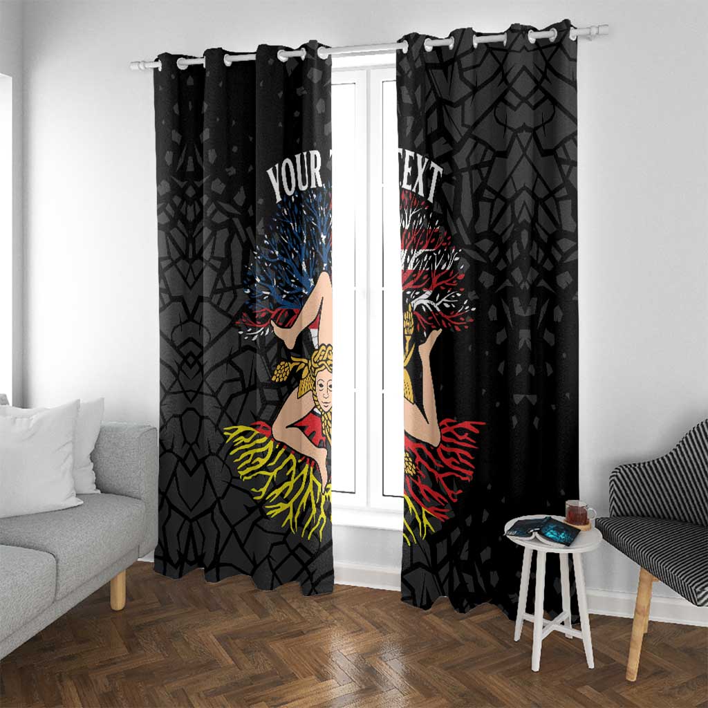 Personalized Sicilian Roots American Heritage Month Window Curtain - Wonder Print Shop
