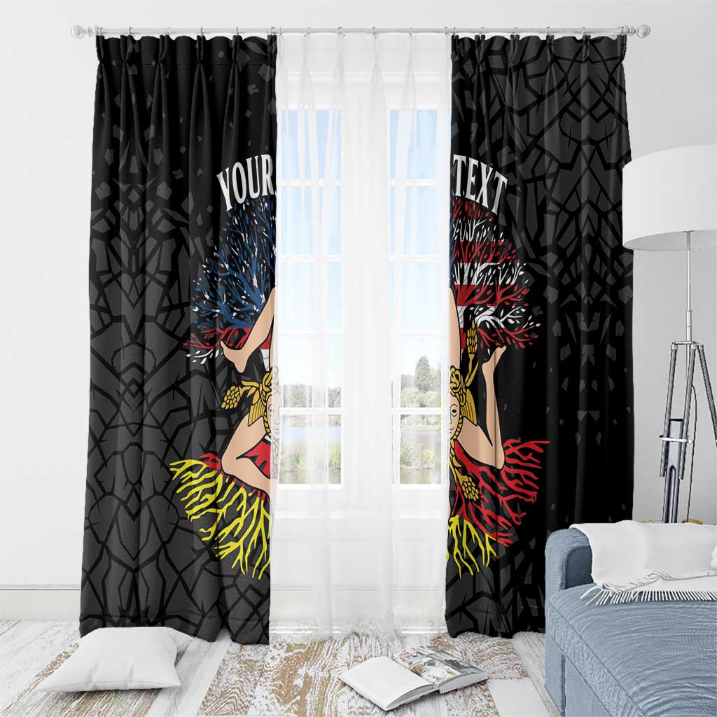 Personalized Sicilian Roots American Heritage Month Window Curtain - Wonder Print Shop