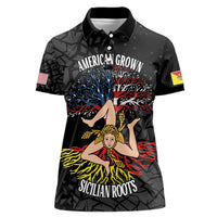 Personalized Sicilian Roots American Heritage Month Women Polo Shirt - Wonder Print Shop