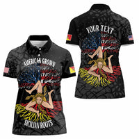 Personalized Sicilian Roots American Heritage Month Women Polo Shirt - Wonder Print Shop