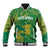 Custom Cricket South Africa Baseball Jacket Proteas Go Champion Green Version - Wonder Print Shop