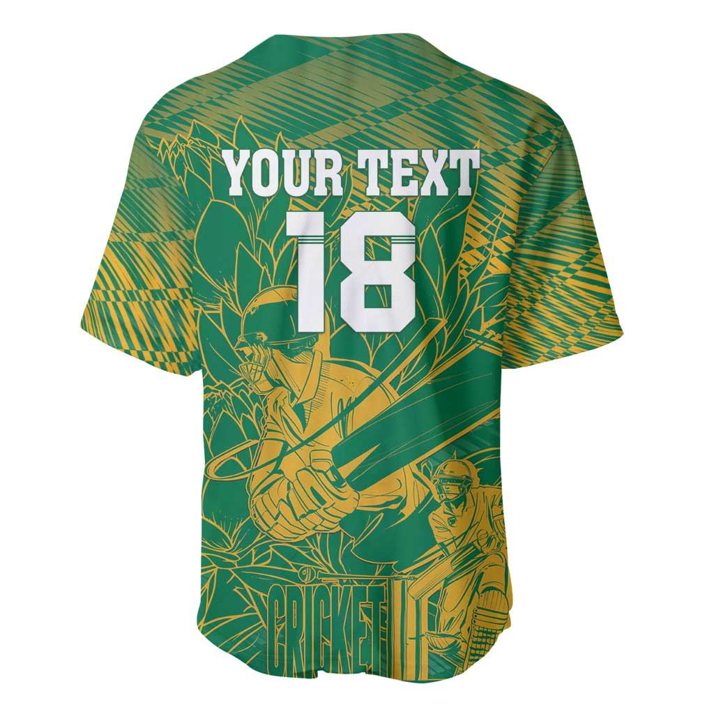 Custom Cricket South Africa Baseball Jersey Proteas Go Champion Green Version - Wonder Print Shop
