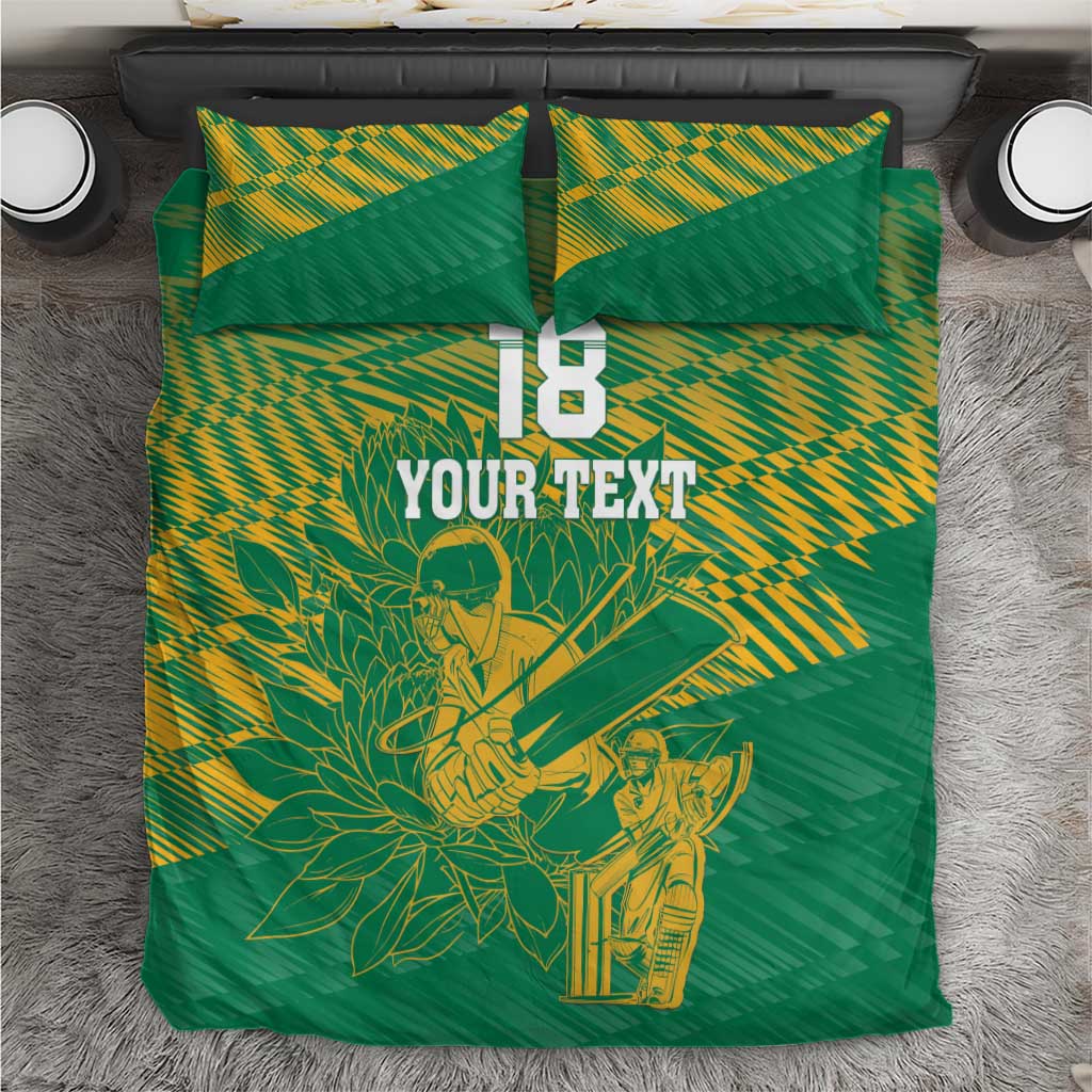 Custom Cricket South Africa Bedding Set Proteas Go Champion Green Version - Wonder Print Shop