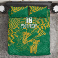 Custom Cricket South Africa Bedding Set Proteas Go Champion Green Version - Wonder Print Shop