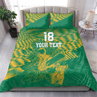 Custom Cricket South Africa Bedding Set Proteas Go Champion Green Version - Wonder Print Shop