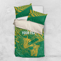 Custom Cricket South Africa Bedding Set Proteas Go Champion Green Version - Wonder Print Shop