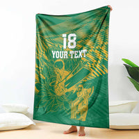 Custom Cricket South Africa Blanket Proteas Go Champion Green Version - Wonder Print Shop