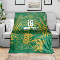 Custom Cricket South Africa Blanket Proteas Go Champion Green Version - Wonder Print Shop