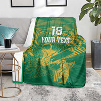 Custom Cricket South Africa Blanket Proteas Go Champion Green Version - Wonder Print Shop