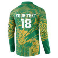 Custom Cricket South Africa Button Sweatshirt Proteas Go Champion Green Version - Wonder Print Shop