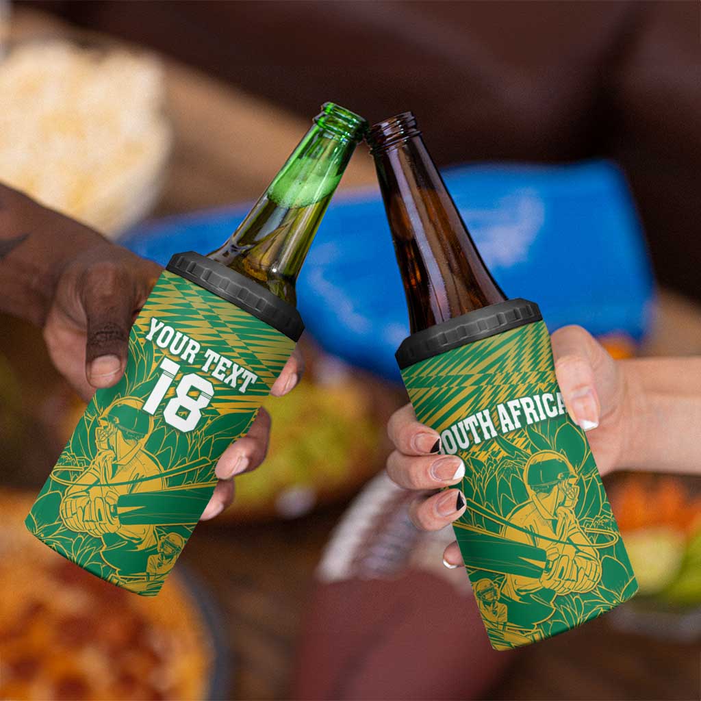 Custom Cricket South Africa 4 in 1 Can Cooler Tumbler Proteas Go Champion Green Version - Wonder Print Shop