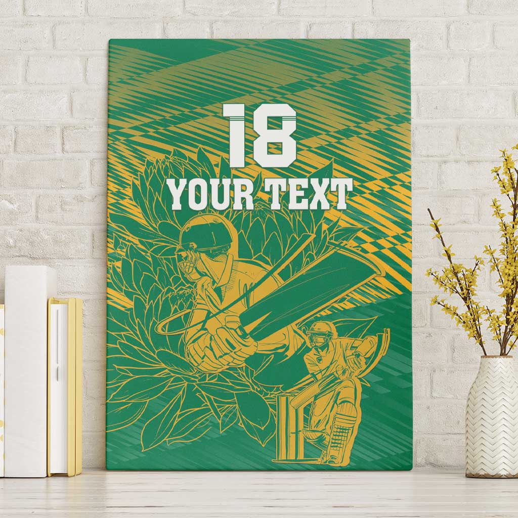 Custom Cricket South Africa Canvas Wall Art Proteas Go Champion Green Version - Wonder Print Shop