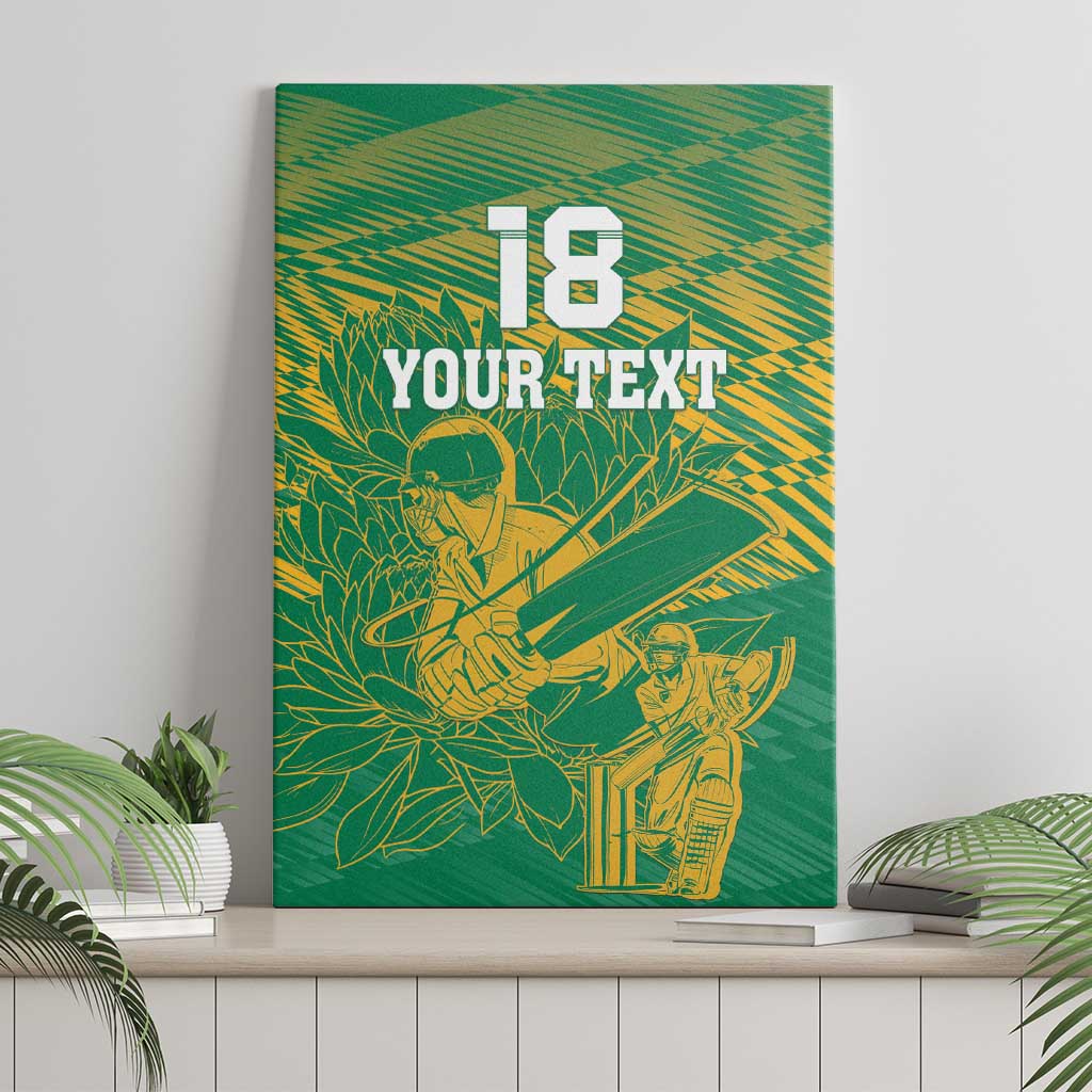 Custom Cricket South Africa Canvas Wall Art Proteas Go Champion Green Version - Wonder Print Shop
