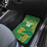 Custom Cricket South Africa Car Mats Proteas Go Champion Green Version - Wonder Print Shop
