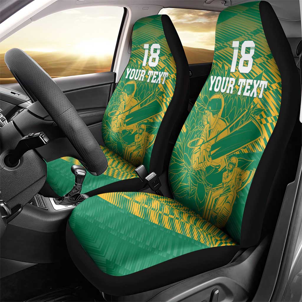 Custom Cricket South Africa Car Seat Cover Proteas Go Champion Green Version - Wonder Print Shop
