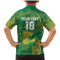 Custom Cricket South Africa Family Matching Mermaid Dress and Hawaiian Shirt Proteas Go Champion Green Version - Wonder Print Shop