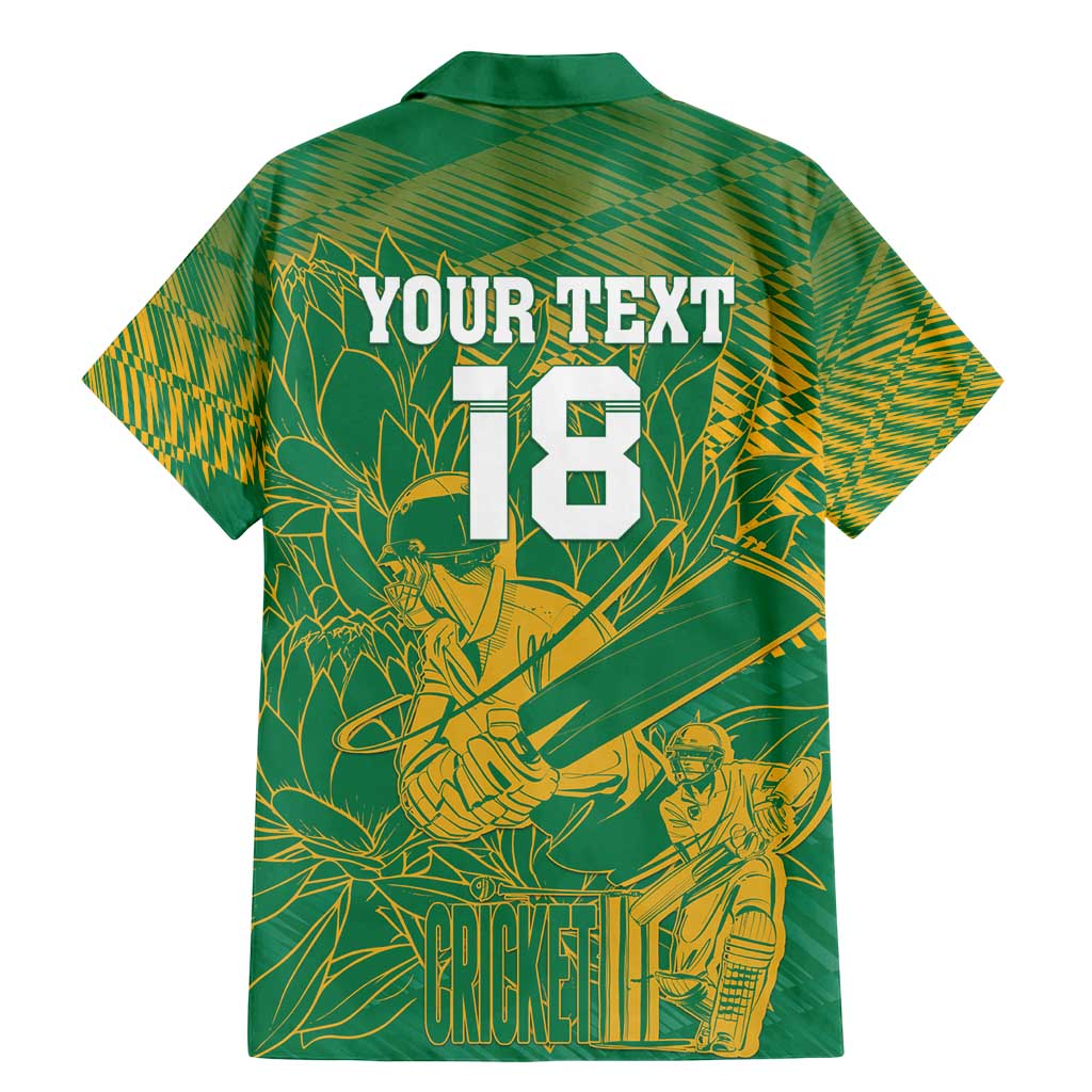 Custom Cricket South Africa Family Matching Mermaid Dress and Hawaiian Shirt Proteas Go Champion Green Version - Wonder Print Shop