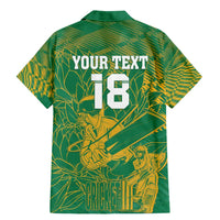 Custom Cricket South Africa Family Matching Mermaid Dress and Hawaiian Shirt Proteas Go Champion Green Version - Wonder Print Shop