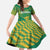 Custom Cricket South Africa Family Matching Off The Shoulder Long Sleeve Dress and Hawaiian Shirt Proteas Go Champion Green Version - Wonder Print Shop