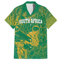 Custom Cricket South Africa Family Matching Off The Shoulder Long Sleeve Dress and Hawaiian Shirt Proteas Go Champion Green Version - Wonder Print Shop