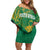 Custom Cricket South Africa Family Matching Off Shoulder Short Dress and Hawaiian Shirt Proteas Go Champion Green Version - Wonder Print Shop