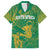 Custom Cricket South Africa Family Matching Short Sleeve Bodycon Dress and Hawaiian Shirt Proteas Go Champion Green Version - Wonder Print Shop