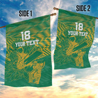 Custom Cricket South Africa Garden Flag Proteas Go Champion Green Version - Wonder Print Shop