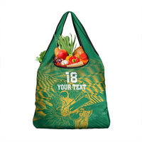 Custom Cricket South Africa Grocery Bag Proteas Go Champion Green Version - Wonder Print Shop