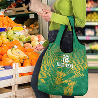 Custom Cricket South Africa Grocery Bag Proteas Go Champion Green Version - Wonder Print Shop