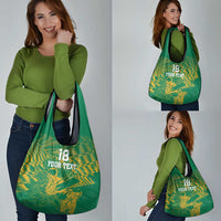 Custom Cricket South Africa Grocery Bag Proteas Go Champion Green Version - Wonder Print Shop