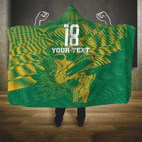 Custom Cricket South Africa Hooded Blanket Proteas Go Champion Green Version - Wonder Print Shop